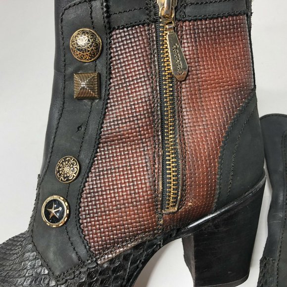 Cuadra High Heel Booties Python Skin Size 7 - Picture 9 of 10